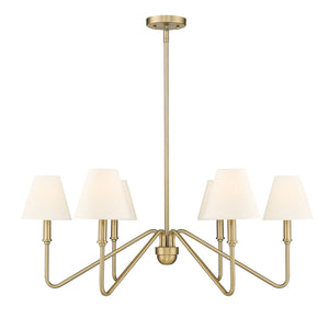 Golden - 3690-6 BCB-IL - Six Light Chandelier - Kennedy BCB - Brushed Champagne Bronze