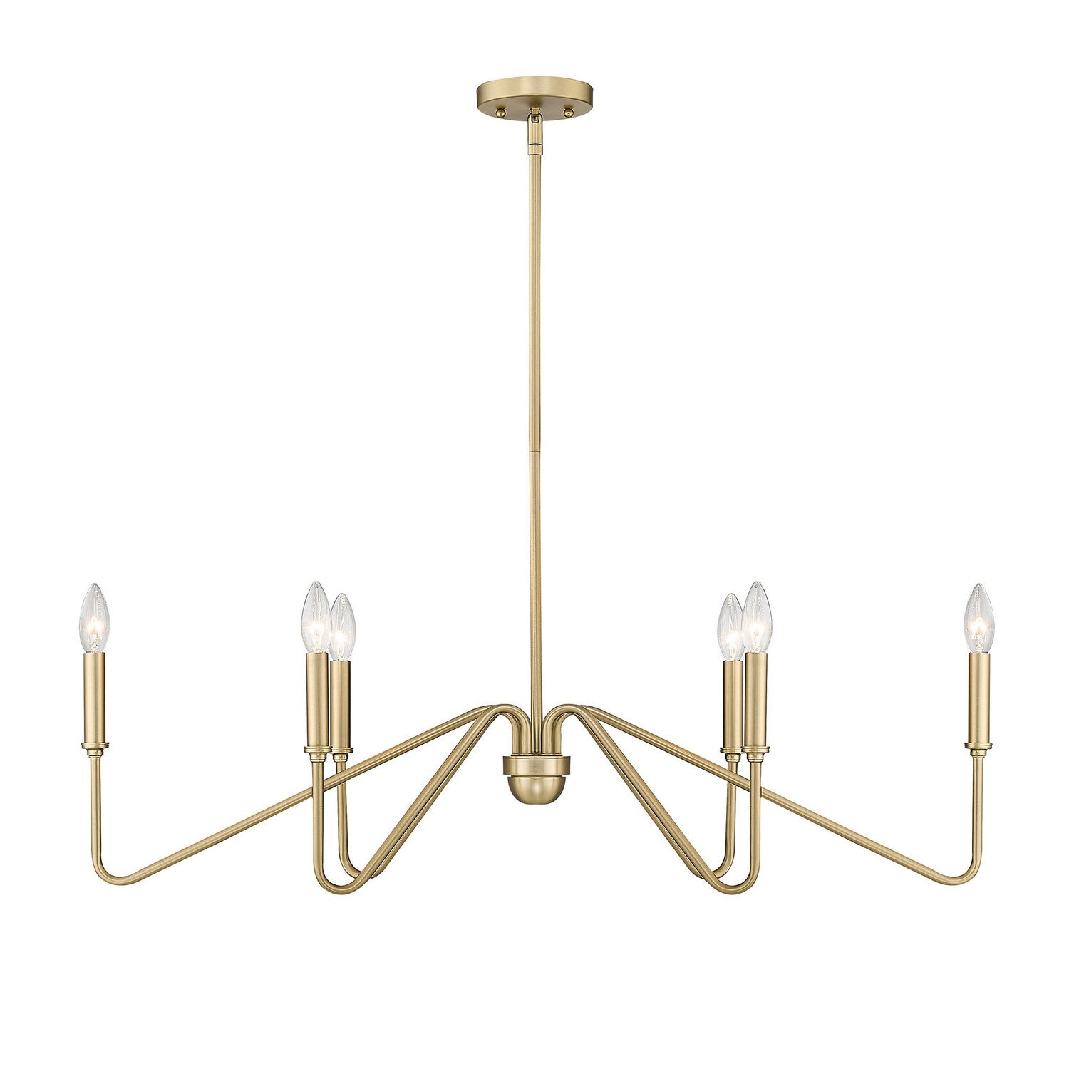 Golden - 3690-LP BCB - Six Light Linear Pendant - Kennedy BCB - Brushed Champagne Bronze