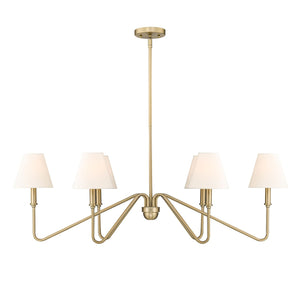 Golden - 3690-LP BCB-IL - Six Light Linear Pendant - Kennedy BCB - Brushed Champagne Bronze