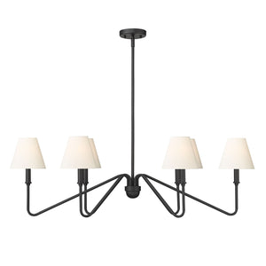 Golden - 3690-LP NB-IL - Six Light Linear Pendant - Kennedy - Natural Black