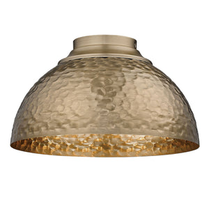 Golden - 6950-FM MBS - Three Light Flush Mount - Shepard MBS - Modern Brass