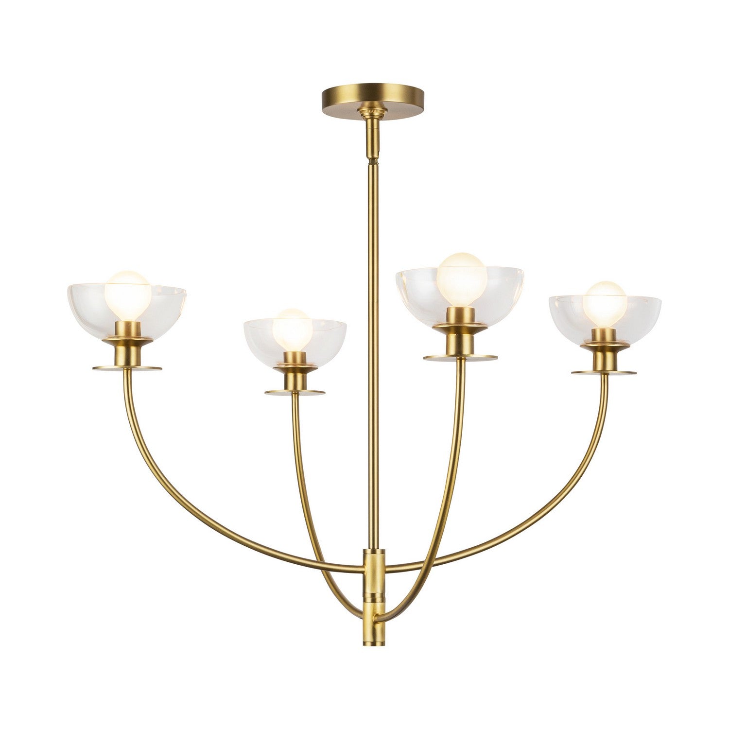 Alora - CH515226BGCL - Four Light Chandelier - Sylvia - Brushed Gold/Clear Glass