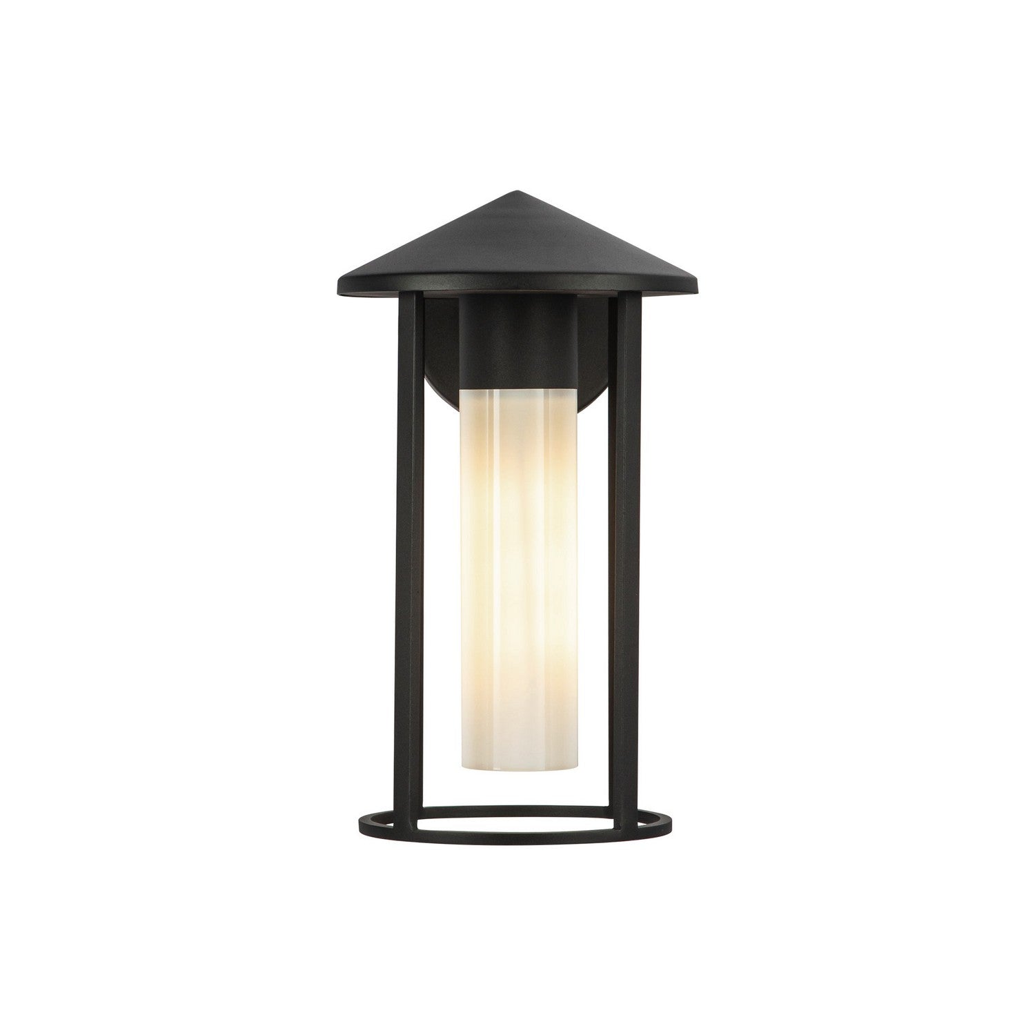 Alora - EW526312BKGO - One Light Exterior Wall Mount - Tenko - Black/Glossy Opal Glass