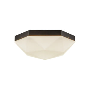 Alora - FM424512MBOP - Two Light Flush Mount - Krysta - Matte Black/Opal Glass