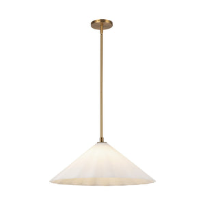 Alora - PD451820AGOP - One Light Pendant - Serena - Aged Gold/Opal Glass