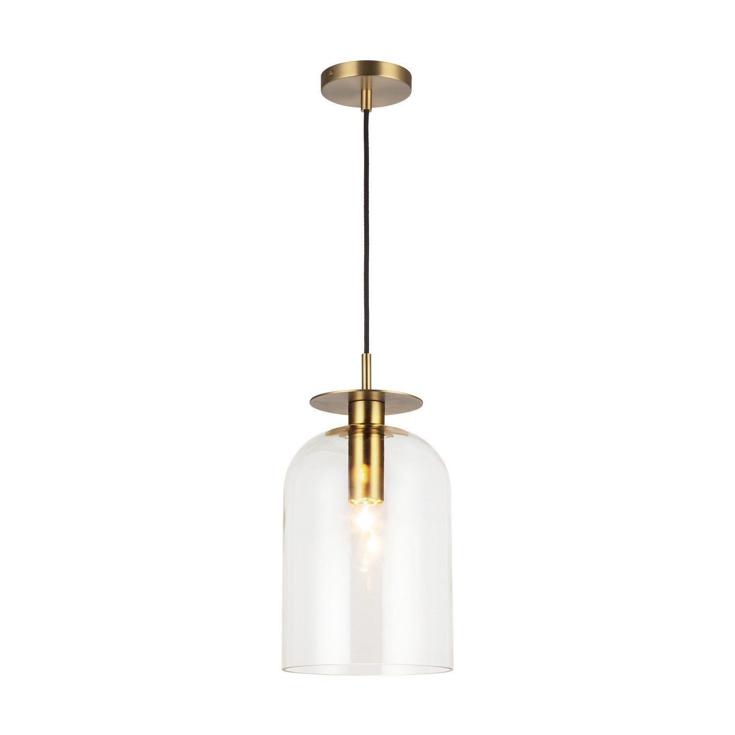 Alora - PD515408BGCL - One Light Pendant - Sylvia - Brushed Gold/Clear Glass