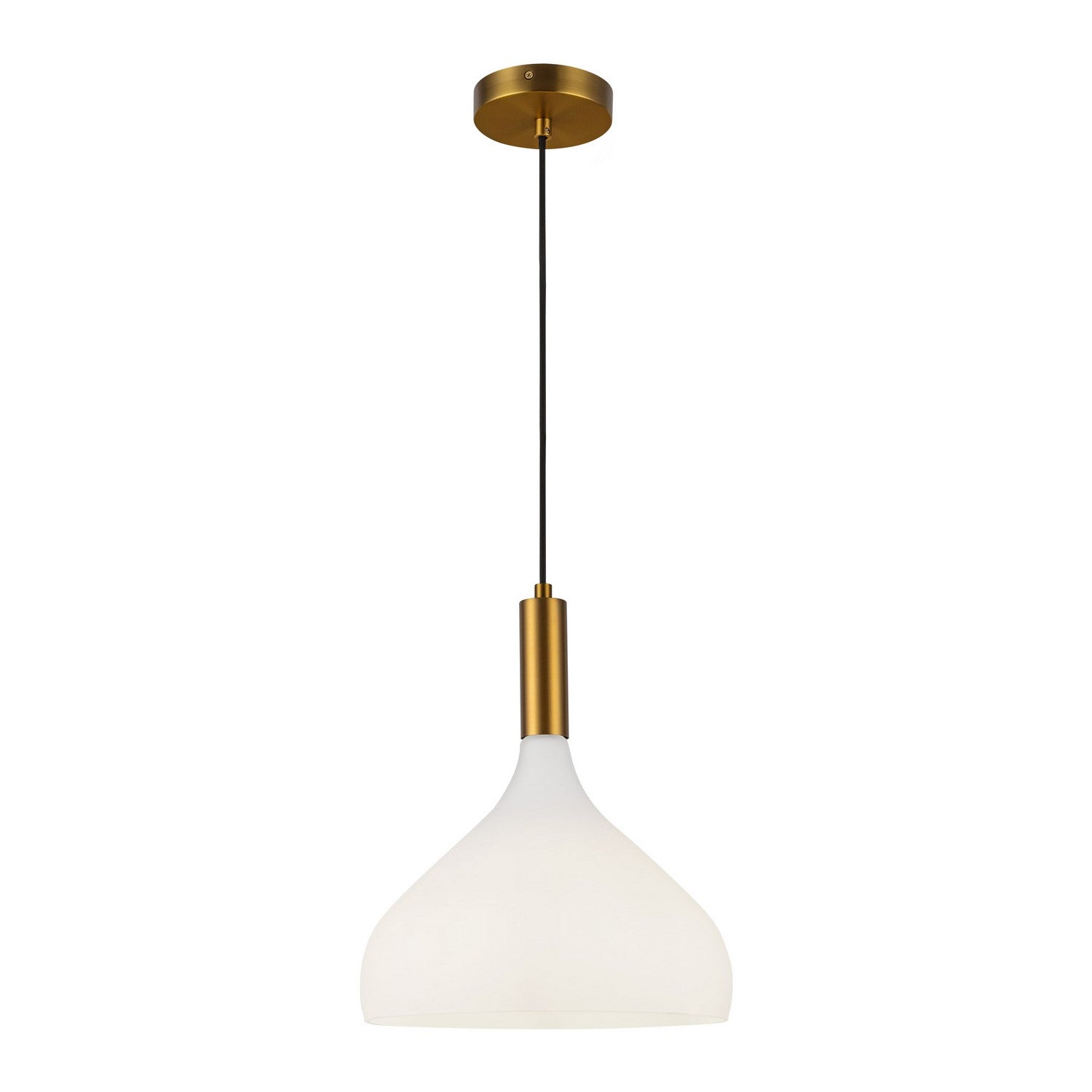 Alora - PD532312AGOP - One Light Pendant - Belleview - Aged Brass/Opal Glass