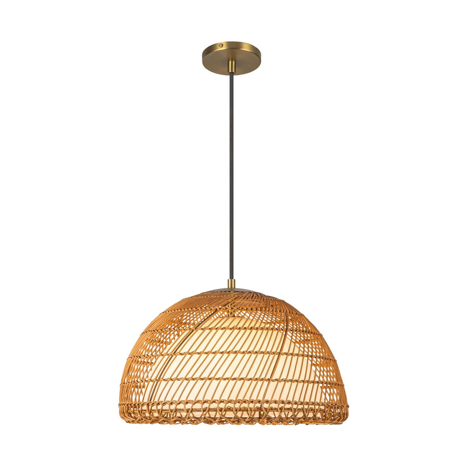 Alora - PD631416BGOP - One Light Pendant - Bondi - Brushed Gold/Opal Glass