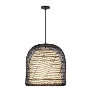 Alora - PD631920MBOP - One Light Pendant - Bondi - Matte Black/Opal Glass