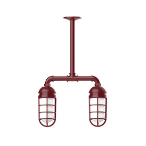 Montclair Light Works - MSA050-55-T36-G07 - Two Light Pendant - Vaportite - Barn Red