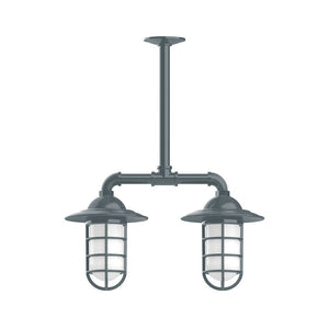 Montclair Light Works - MSA052-40-G07 - Two Light Pendant - Vaportite - Slate Gray