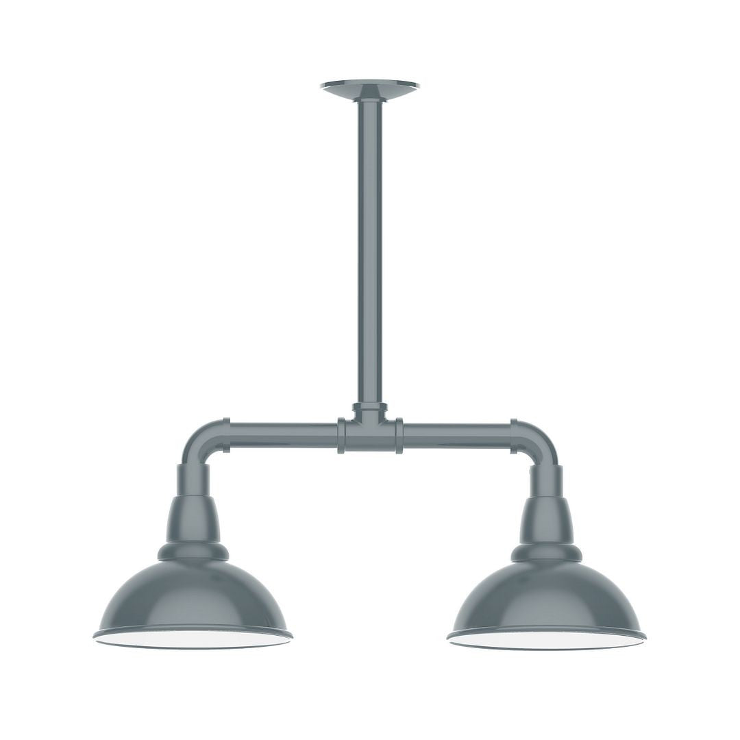 Montclair Light Works - MSB105-40-G05 - Two Light Pendant - Cafe - Slate Gray