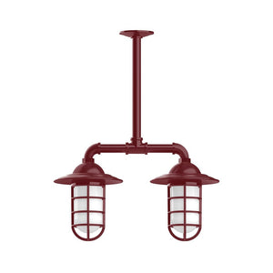 Montclair Light Works - MSA052-55-T24-G07 - Two Light Pendant - Vaportite - Barn Red