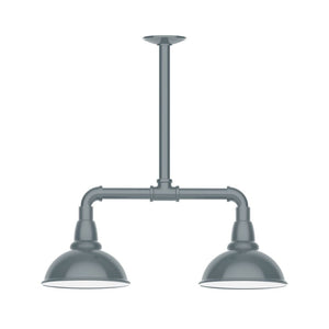 Montclair Light Works - MSB105-40-G06 - Two Light Pendant - Cafe - Slate Gray