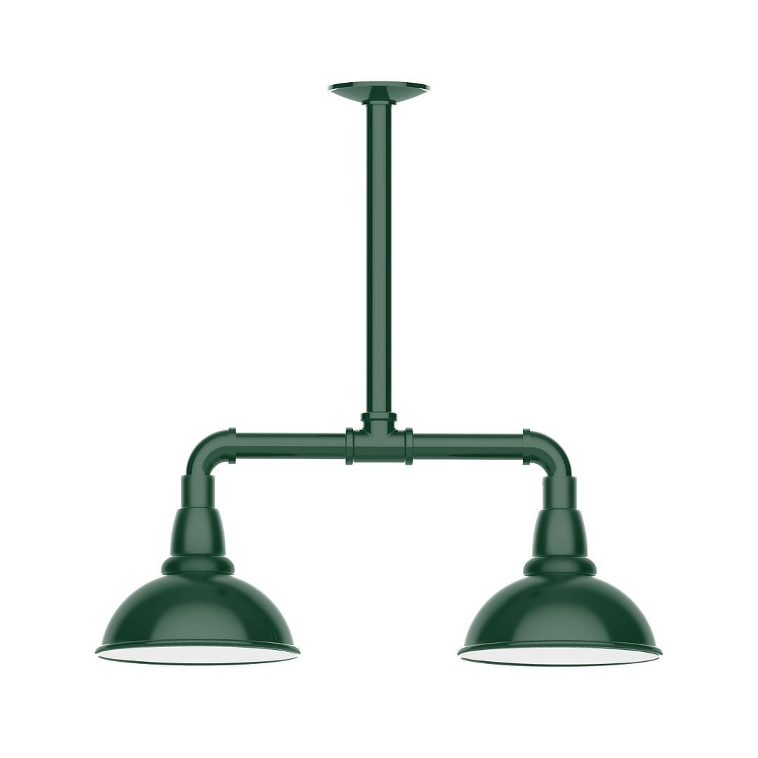 Montclair Light Works - MSB105-42-G05 - Two Light Pendant - Cafe - Forest Green