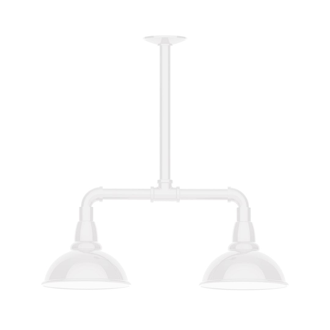 Montclair Light Works - MSB105-44-G05 - Two Light Pendant - Cafe - White