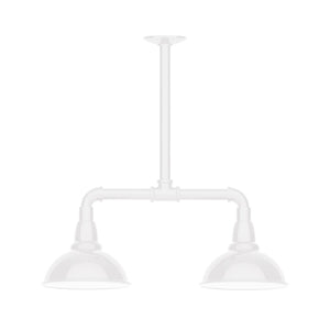 Montclair Light Works - MSB105-44-G05 - Two Light Pendant - Cafe - White