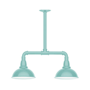 Montclair Light Works - MSB105-48-G05 - Two Light Pendant - Cafe - Sea Green