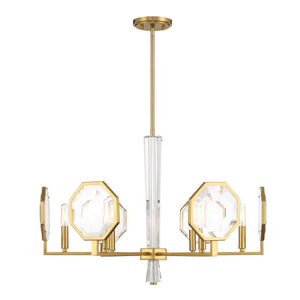 Savoy House - 1-2216-6-322 - Six Light Chandelier - Leighton - Warm Brass