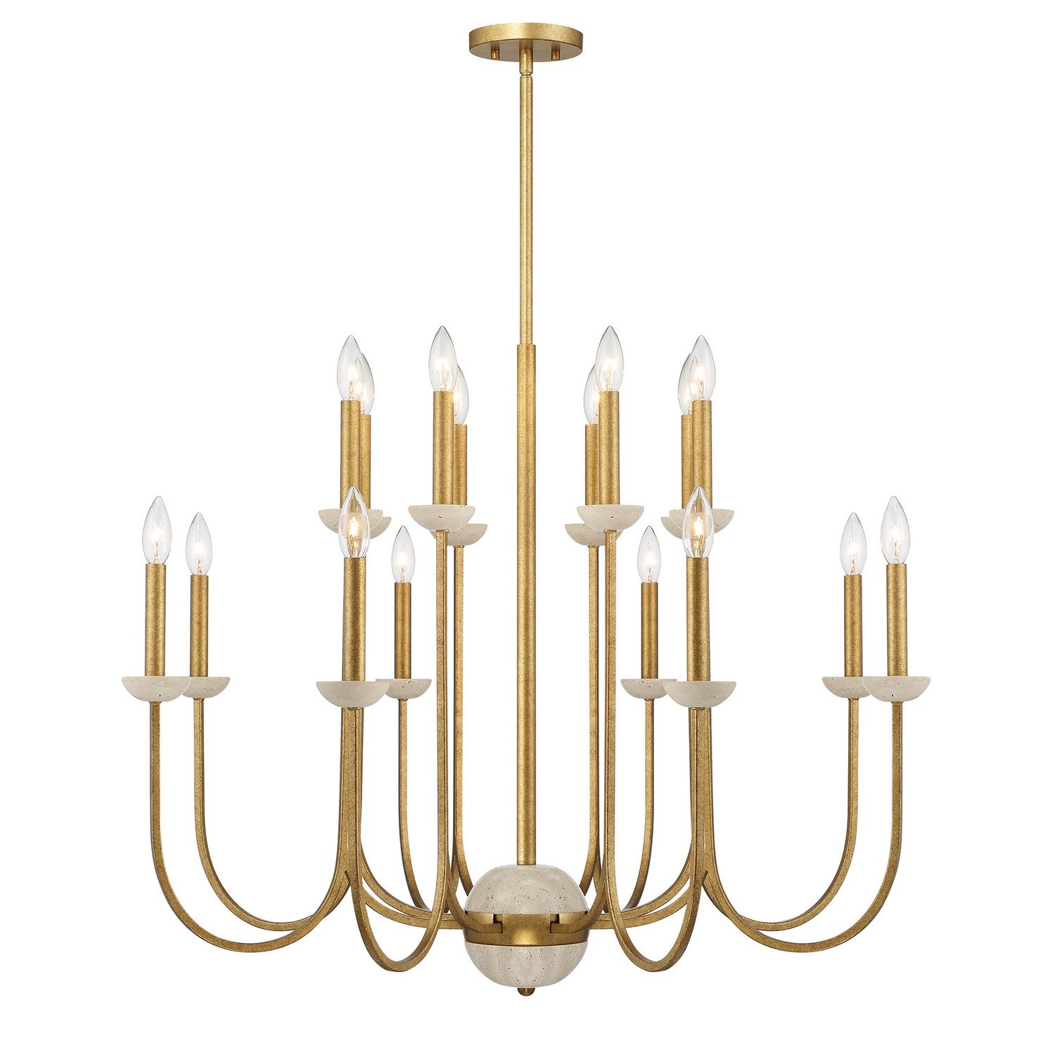 Savoy House - 1-2296-16-262 - 16 Light Chandelier - Oakhurst - Antique Gold