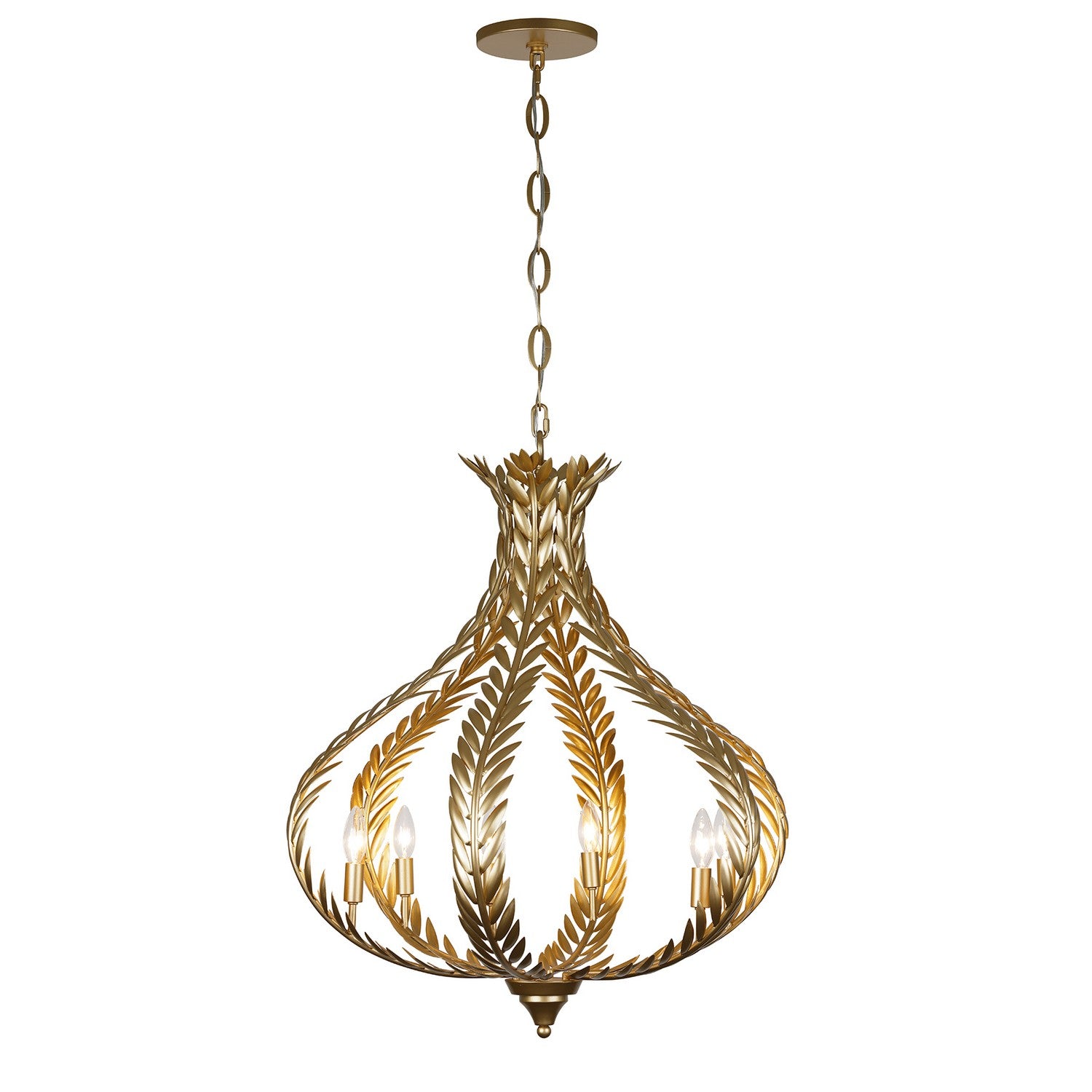 Savoy House - 1-4000-6-31 - Six Light Chandelier - Atlas - Grecian Gold