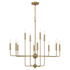 Savoy House - 1-4046-12-322 - 12 Light Chandelier - Avondale - Warm Brass