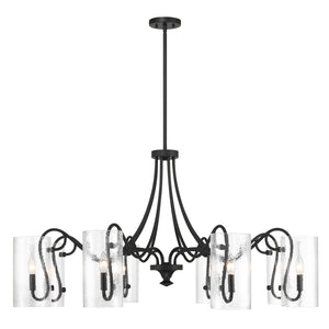 Savoy House - 1-4570-8-89 - Eight Light Chandelier - Calgary - Matte Black