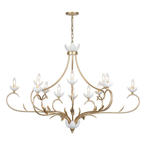 Savoy House - 1-5186-12-59 - 12 Light Chandelier - Muse - French Gold and White Cashmere