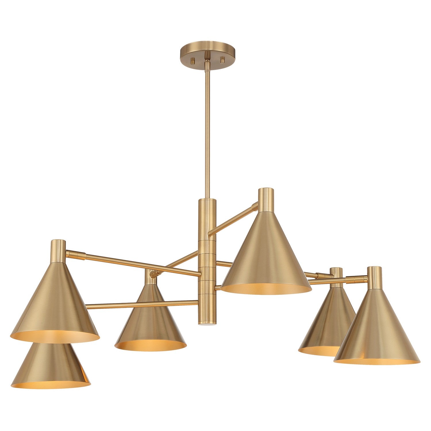 Savoy House - 1-8003-6-127 - Six Light Chandelier - Pharos - Noble Brass