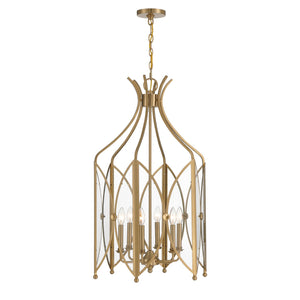 Savoy House - 3-6802-6-127 - Six Light Pendant - Enclave - Noble Brass