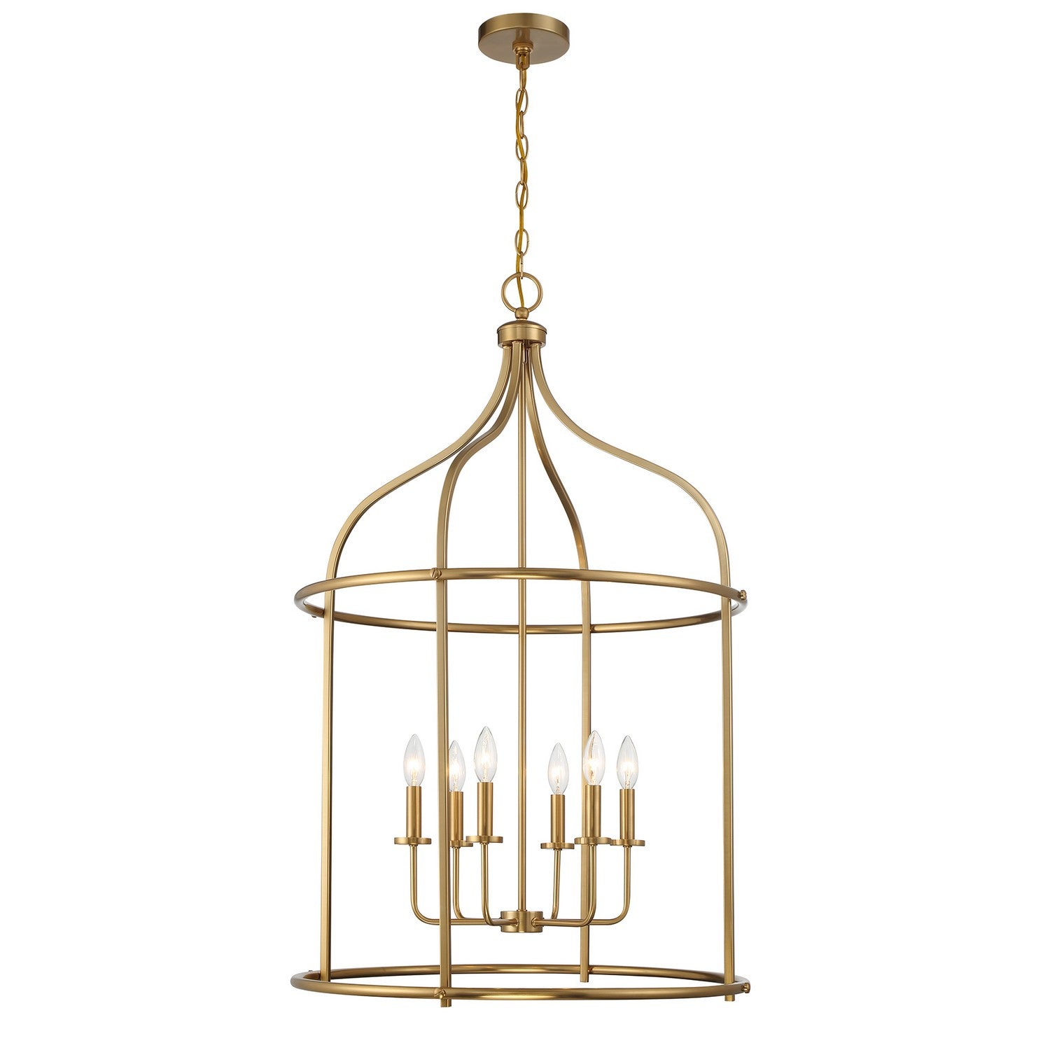 Savoy House - 3-7388-6-322 - Six Light Pendant - Brookstone - Warm Brass