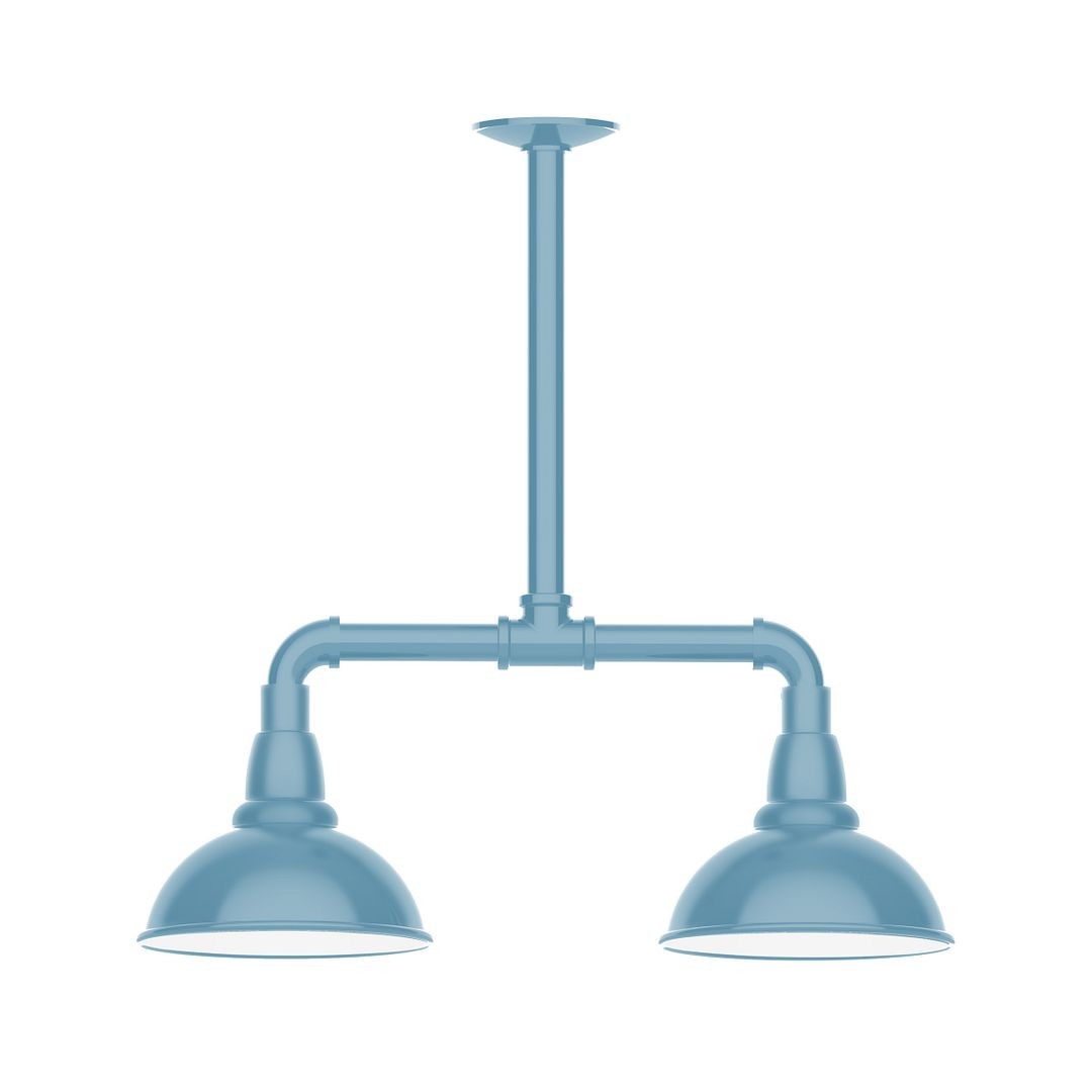 Montclair Light Works - MSB105-54-G05 - Two Light Pendant - Cafe - Light Blue