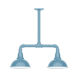 Montclair Light Works - MSB105-54-G05 - Two Light Pendant - Cafe - Light Blue