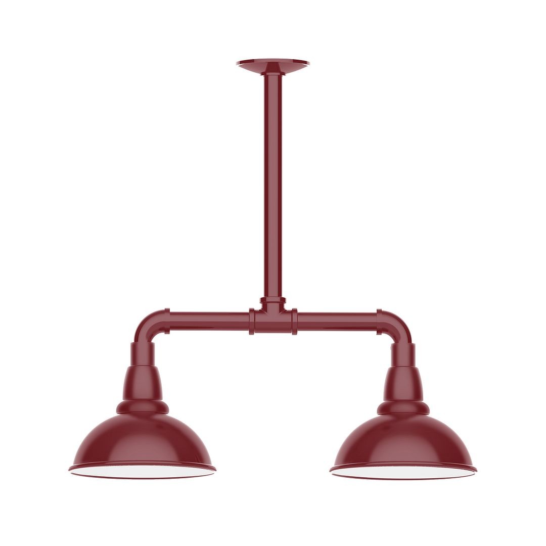 Montclair Light Works - MSB105-55-G05 - Two Light Pendant - Cafe - Barn Red