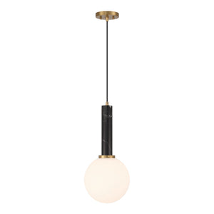 Savoy House - 7-2902-1-263 - One Light Pendant - Callaway - Black Marble with Warm Brass