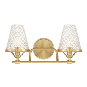 Savoy House - 8-3596-2-322 - Two Light Bathroom Vanity - Candler - Warm Brass