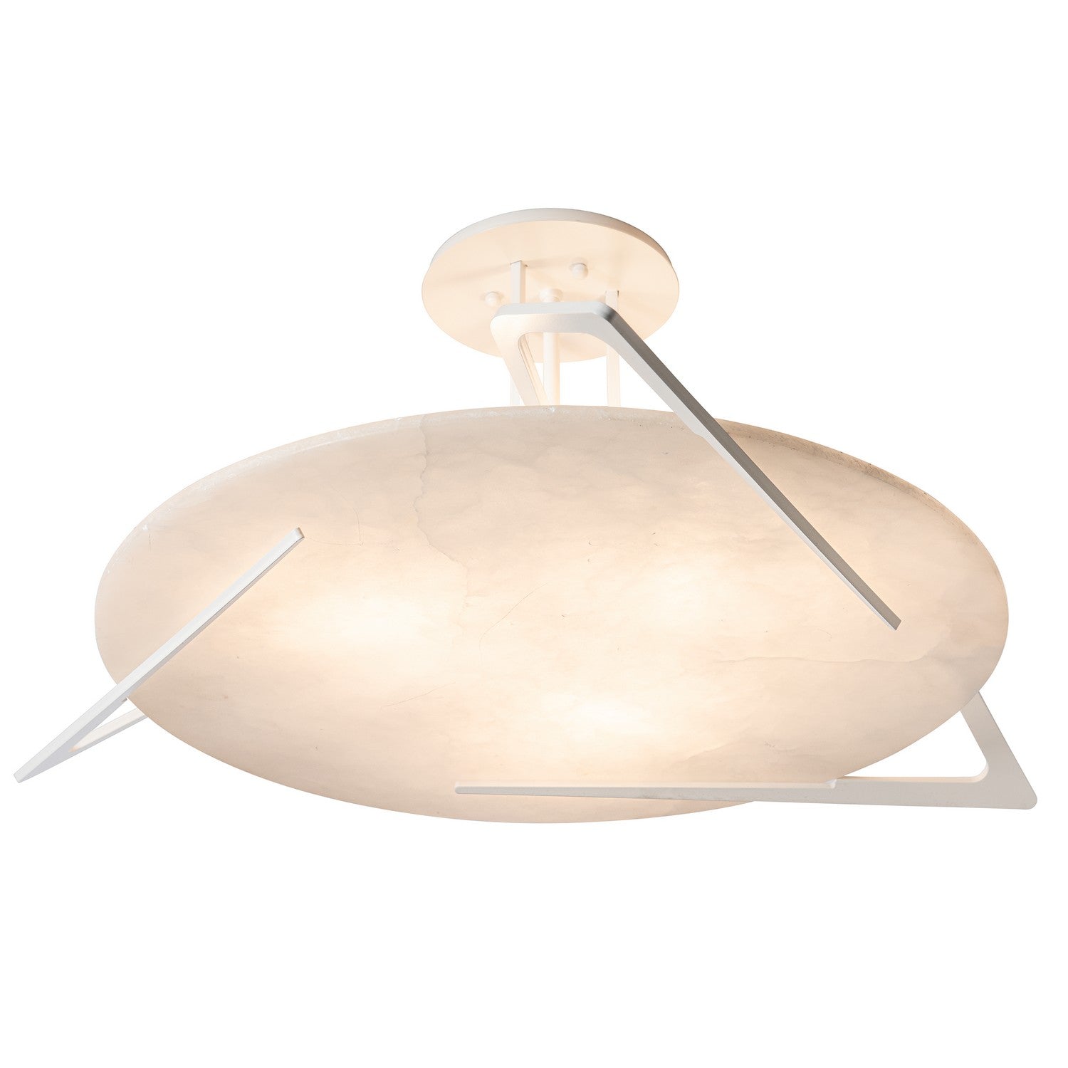 Hubbardton Forge - 121059-SKT-02-AR - Three Light Semi-Flush Mount - Callisto - White