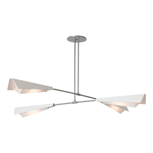 Hubbardton Forge - 131010-SKT-MULT-82-02-BB0780 - Four Light Pendant/Semi-Flush - Vertex - Vintage Platinum