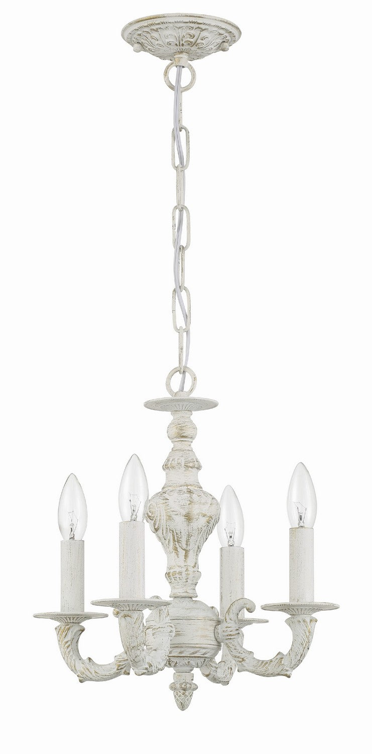 Crystorama - 5124-AW - Four Light Mini Chandelier - Paris Market - Antique White