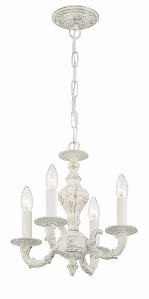 Crystorama - 5124-AW - Four Light Mini Chandelier - Paris Market - Antique White