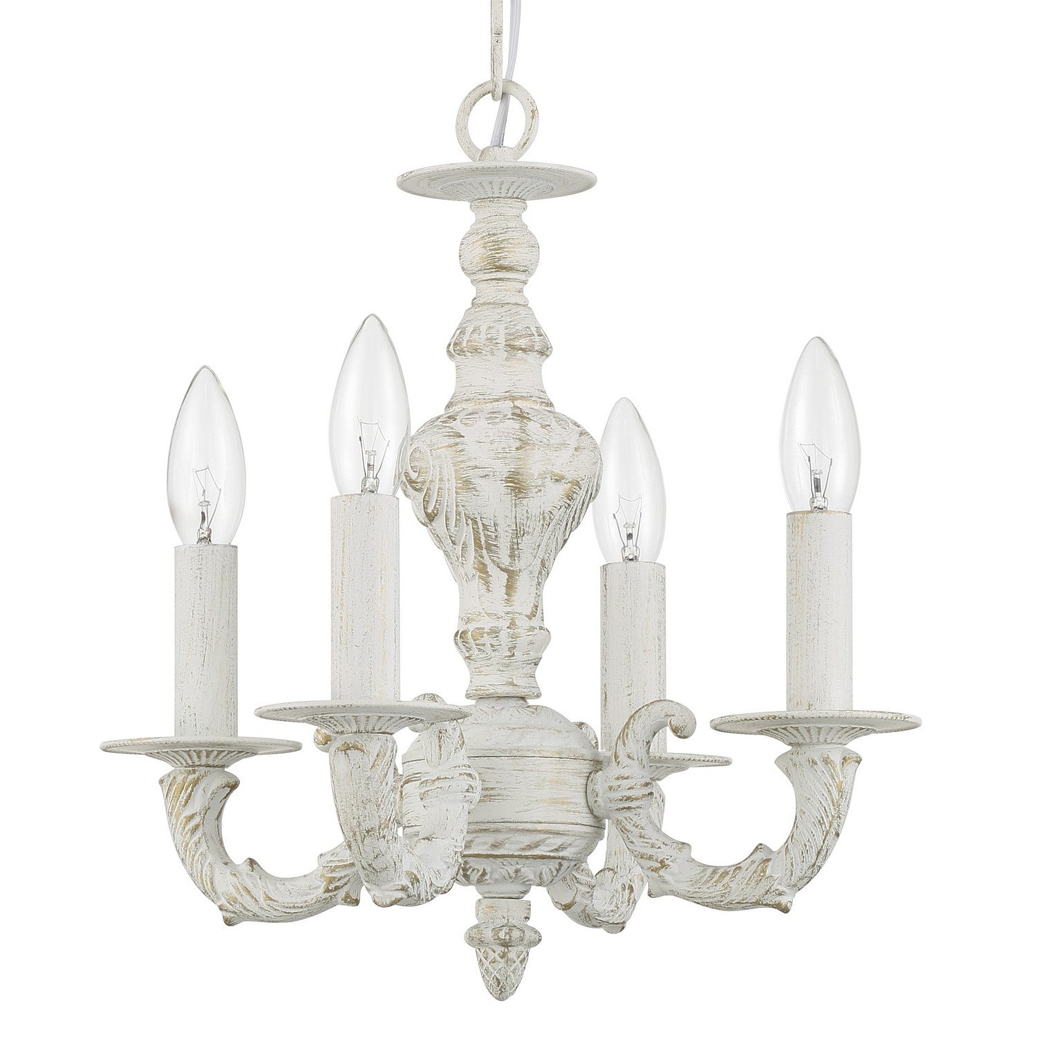 Crystorama - 5124-AW - Four Light Mini Chandelier - Paris Market - Antique White