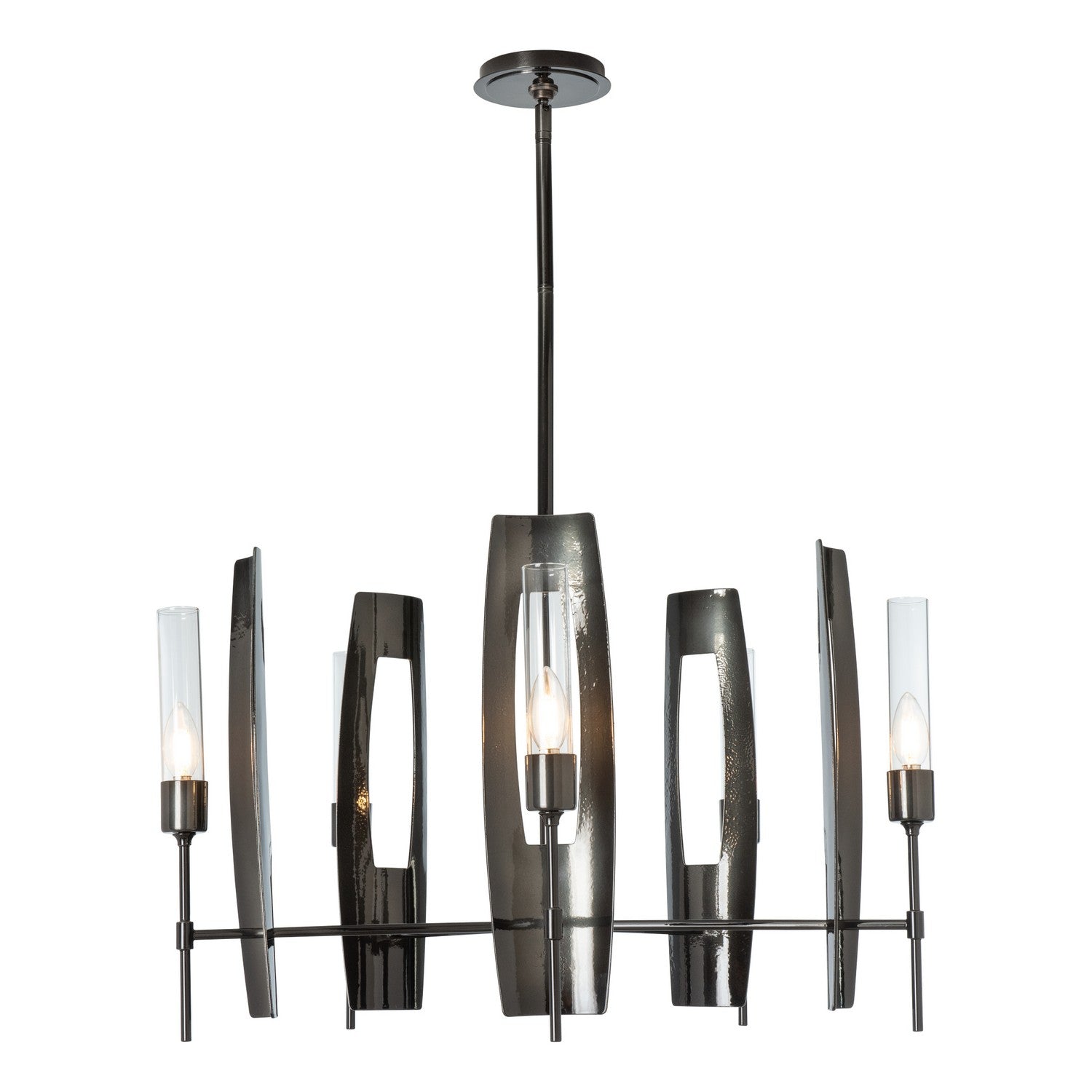 Hubbardton Forge - 131081-SKT-MULT-89-ZM0611 - Passage 5-Light Circular Pendant - Passage - Ink