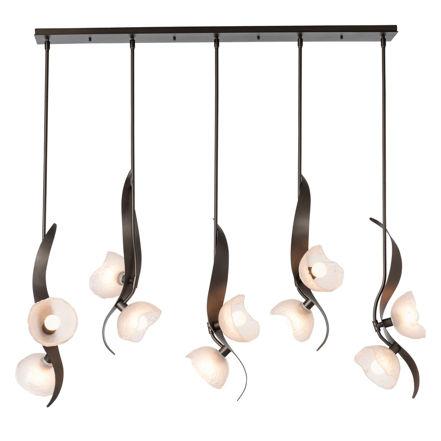 Hubbardton Forge - 131098-SKT-MULT-14-FD0791 - Ten Light Pendant - Mika - Oil Rubbed Bronze