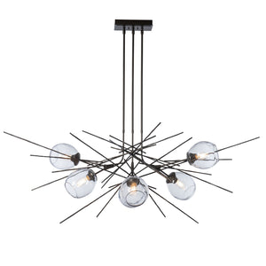 Hubbardton Forge - 137750-SKT-MULT-14-ZM0788 - Six Light Pendant - Griffin - Oil Rubbed Bronze