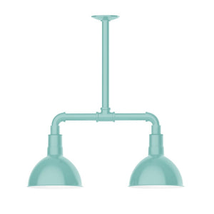 Montclair Light Works - MSB114-48-G05 - Two Light Pendant - Deep Bowl - Sea Green