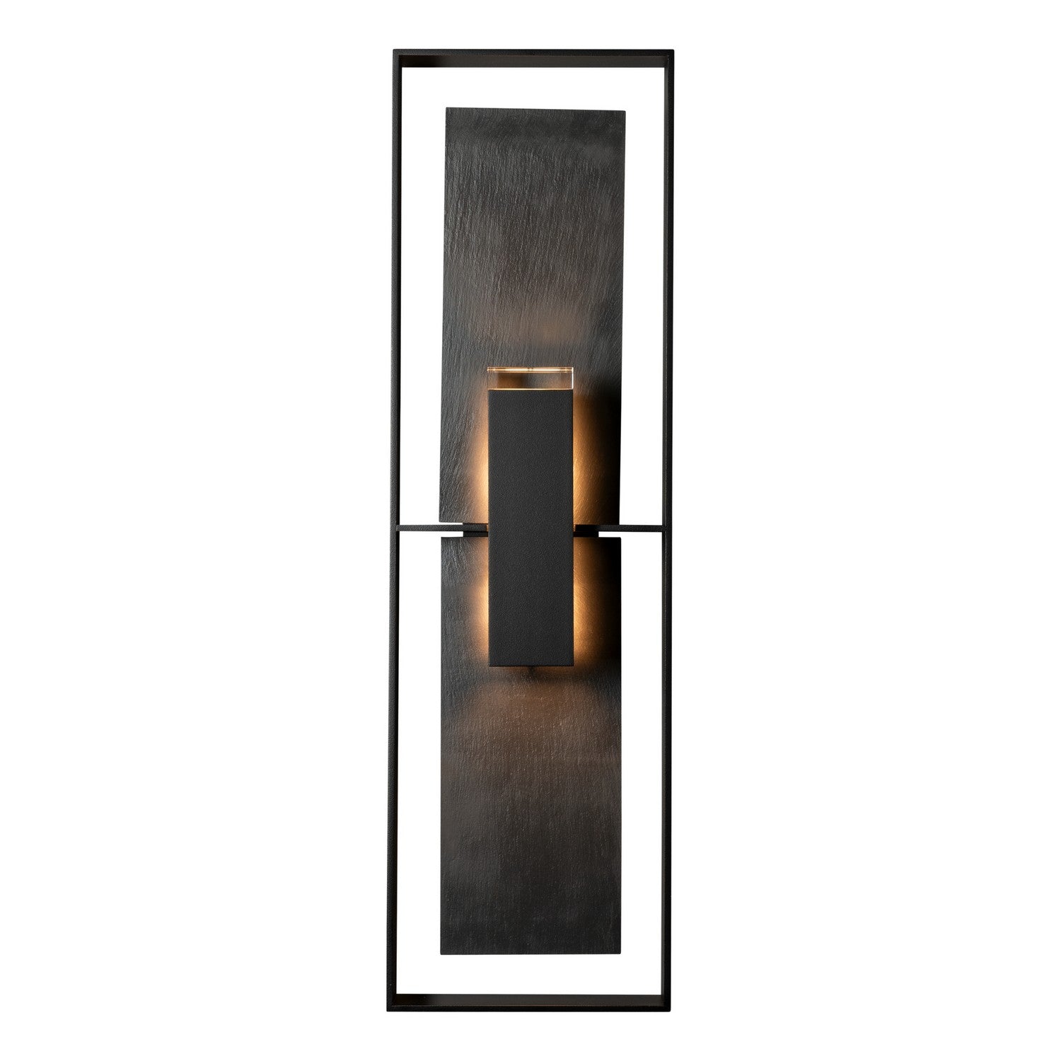Hubbardton Forge - 302606-SKT-80-SL-ZM0546 - Shadow Box Tall w/Slate Outdoor Sconce - Shadow Box - Coastal Black
