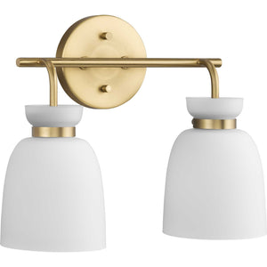 Progress Lighting - P300485-191 - Two Light Bath & Vanity - Lexie - Brushed Gold