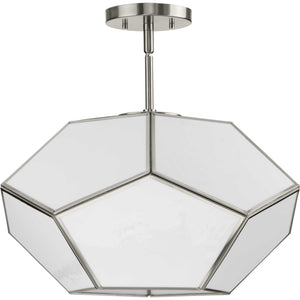 Progress Lighting - P350261-009 - Three Light Flush Mount - Latham - Brushed Nickel