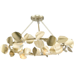 Progress Lighting - P350263-176 - Six Light Flush Mount - Laurel - Gilded Silver