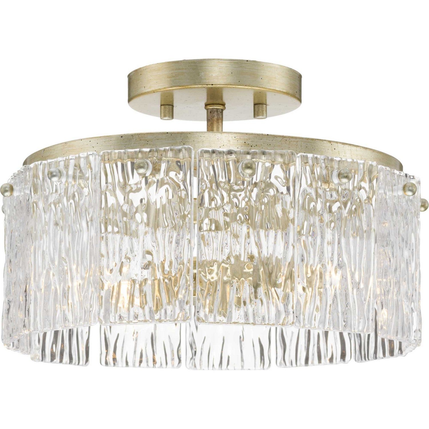 Progress Lighting - P350268-176 - Two Light Flush Mount - Chevall - Gilded Silver